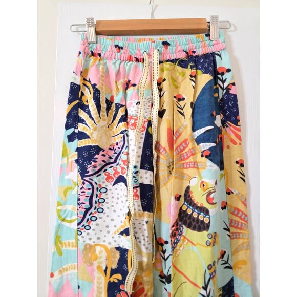 Anthropologie Alessandro Florio Floral Flannel Pajama Sleep Pants Sz XXS - Picture 3 of 7